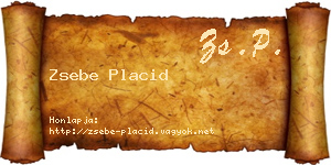 Zsebe Placid névjegykártya